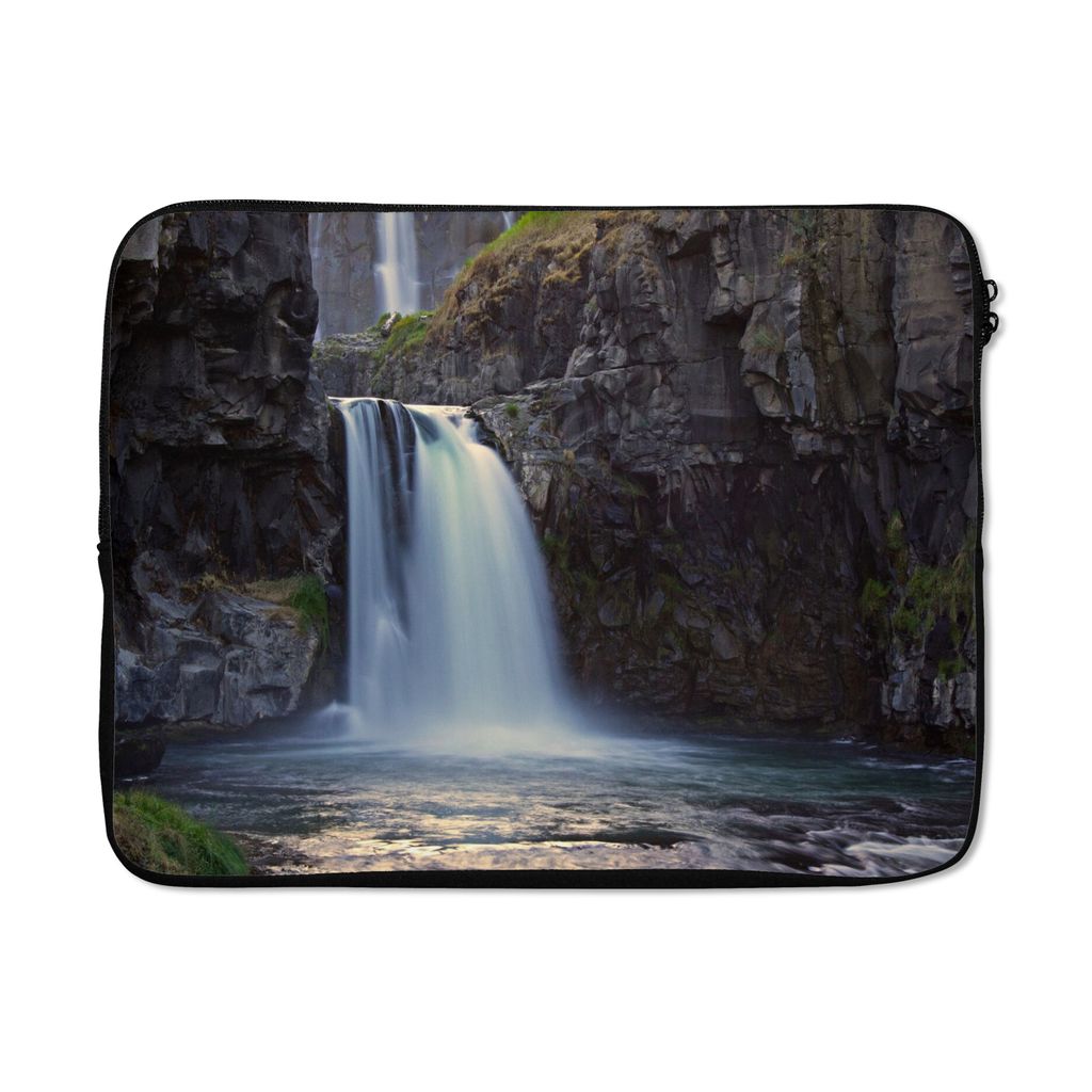 MuchoWow Laptop Hülle 15 Zoll Wasserfall - Wasser - Felsen Laptoptasche - Laptoptasche - Sleeve - Rundum-Schutz