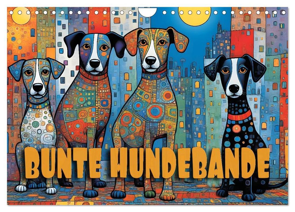 Bunte Hundebande (Wandkalender 2027 DIN A4 quer), CALVENDO Monatskalender