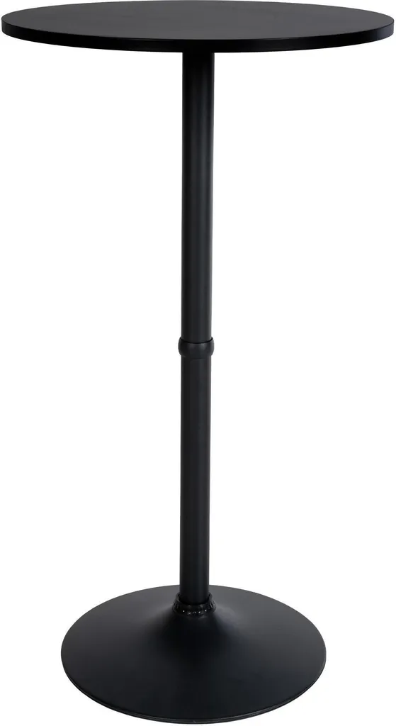 Table haute ronde noire stable CLP : gagnez de la place avec élégance
