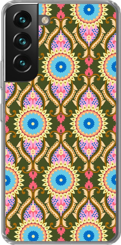MuchoWow Handyhülle Schutzhülle Hülle für Telefoonhoesje Samsung Galaxy S22 Plus Design - Orient - Retro Silikon Softcase Handy Hülle - Schu...