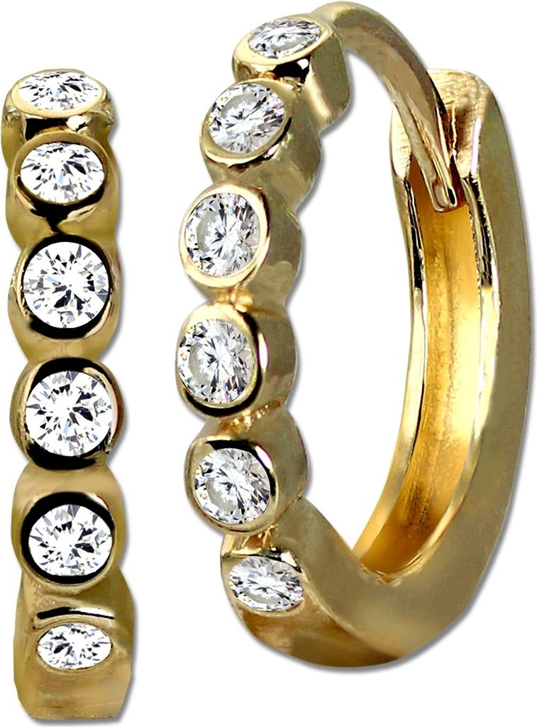 GoldDream Damenschmuck Ohrringe Zirkonia Creolen ECHT 333er Gelbgold D2GDO5628Y