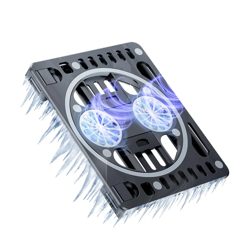 Support Ventilé pour Ordinateur Portable - 2 Ventilateurs et 6 Angles