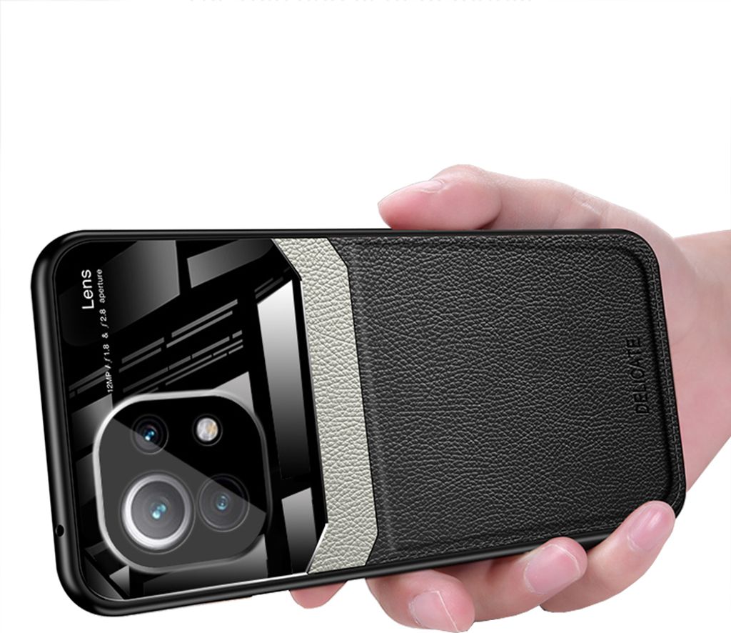 Xiaomi Mi 11 Lite Hülle, TPU Stossfest Anti-rutsch Leder Produktbild 