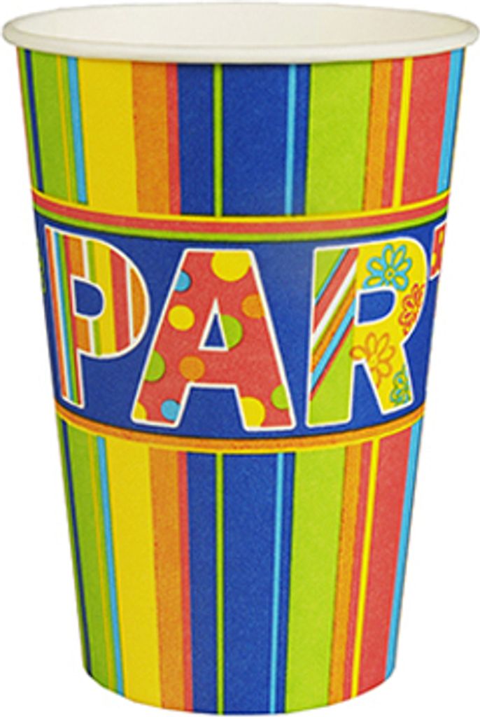 10 Papstar Trinkbecher, Pappe 0,2 l Ø 7 cm, 9,7 cm New Party 82248 Pappbecher Kindergeburtstag Motivbecher