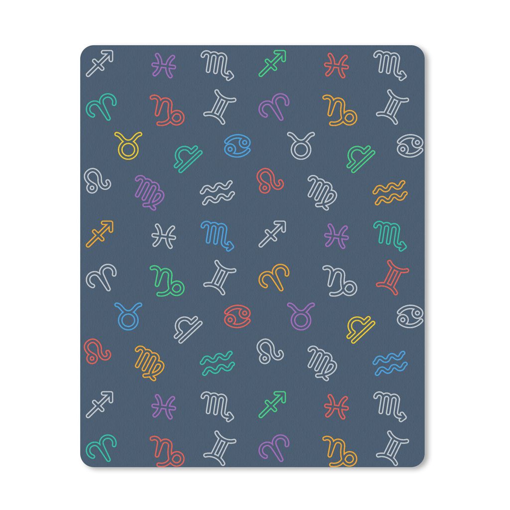MuchoWow Mauspad Mousepad Zodiac - Muster - Astrologie 30x40 cm - Mousepads - Maus Mat - Pad - Mausunterlage - Mausmatten