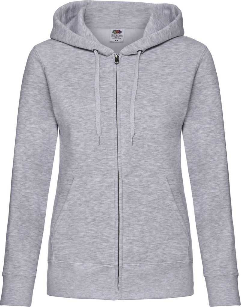 Fruit of the Loom - "Premium" Kapuzenjacke Mit Reißverschluss für Damen PC6061 (XL) (Grau meliert)