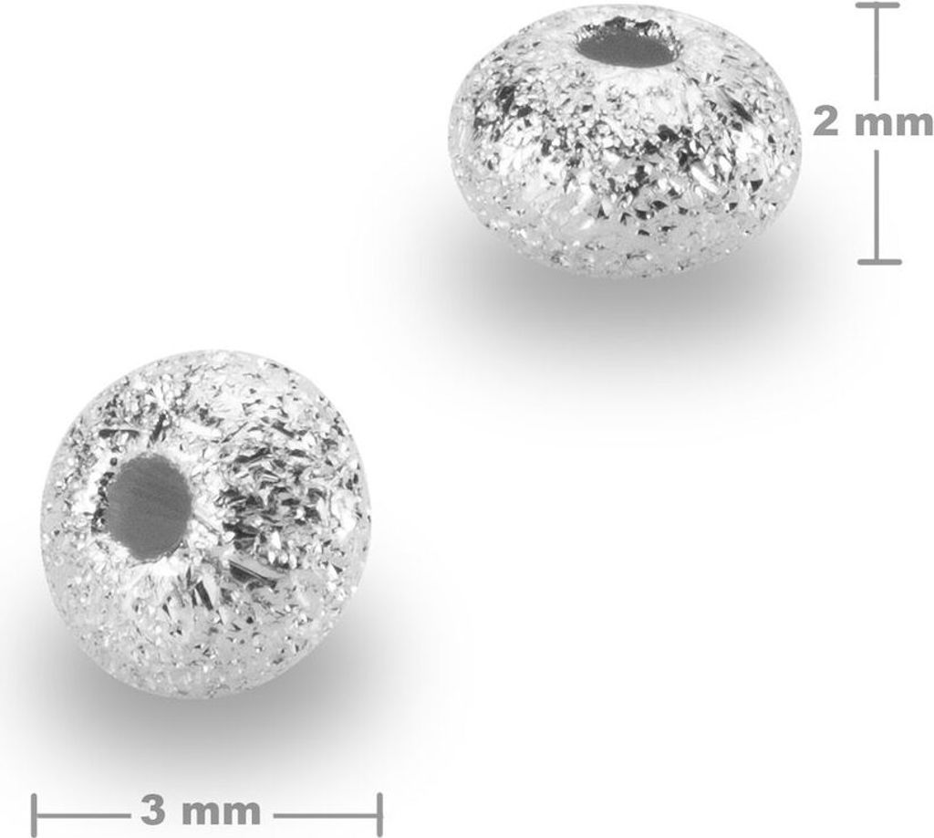 Silberperle Sternstaub 3x2mm Nr.398 - 1 Stück