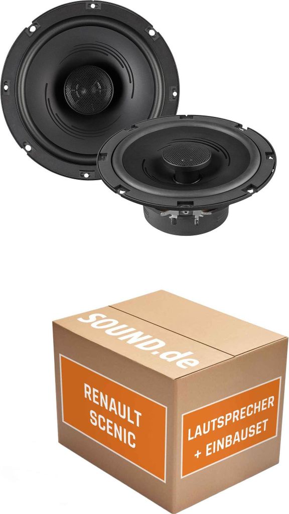 Lautsprecher Boxen Einbaupaket hinten Helix PF C165.2 passend für Renault Scénic Typ JZ | 2x Tief-Mitteltöner mit integriertem Hochtöner 120W MAX