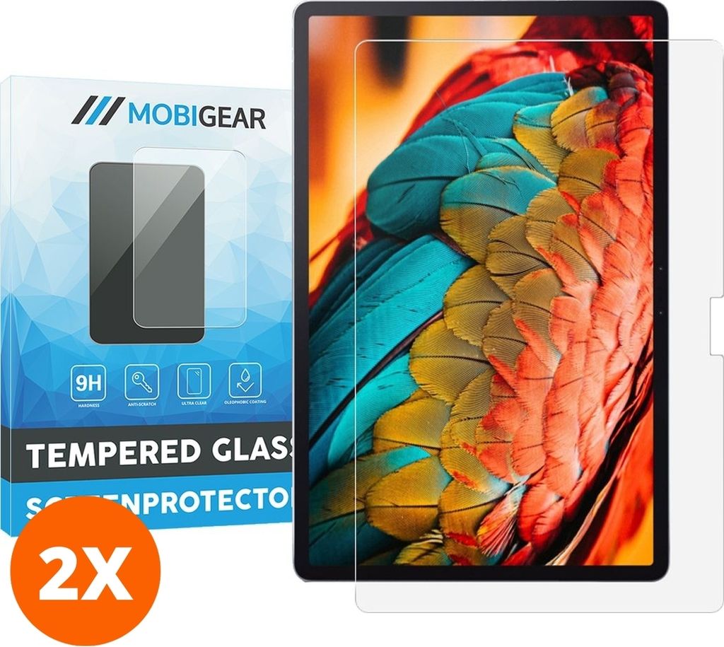 Mobigear 9.00 Lenovo Tab P11 Pro Gen 1 Panzerglas Gehärtetes Glas Displayschutz - Hüllenfreundlich (2er Pack)