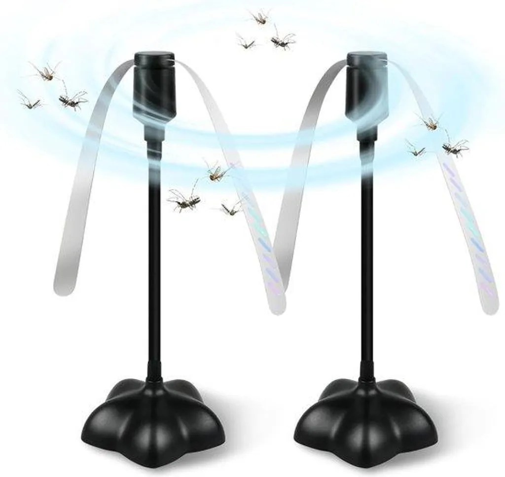 Chasse-mouches rotatif pour terrasse - Répulsif mécanique silencieux