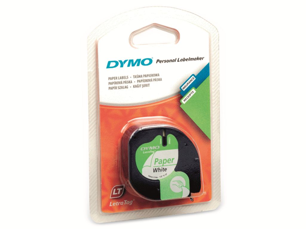 DYMO 12mm LetraTAG Paper tape, Papier, Belgien, 4 m, 1 Produktbild 