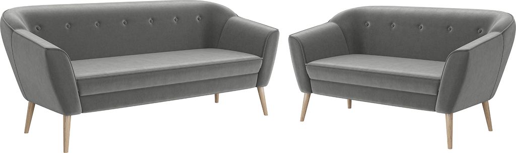 MEBLINI Mini Sofa Set 3-2 für Wohnzimmer - Mini Lounge für fünf Personen - Küchensofa - Sofa Klein - Sitzgarnitur - Polstergarnitur - Sofagarni...