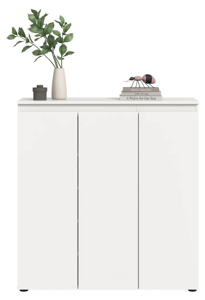Buffet Scarpa 3 portes blanc : solution pour optimiser votre petit salon - 2