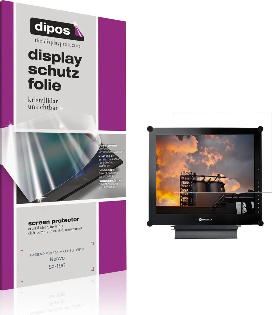 2x Film Neovo SX-19G : Évitez les rayures sur votre écran - Pack de 2