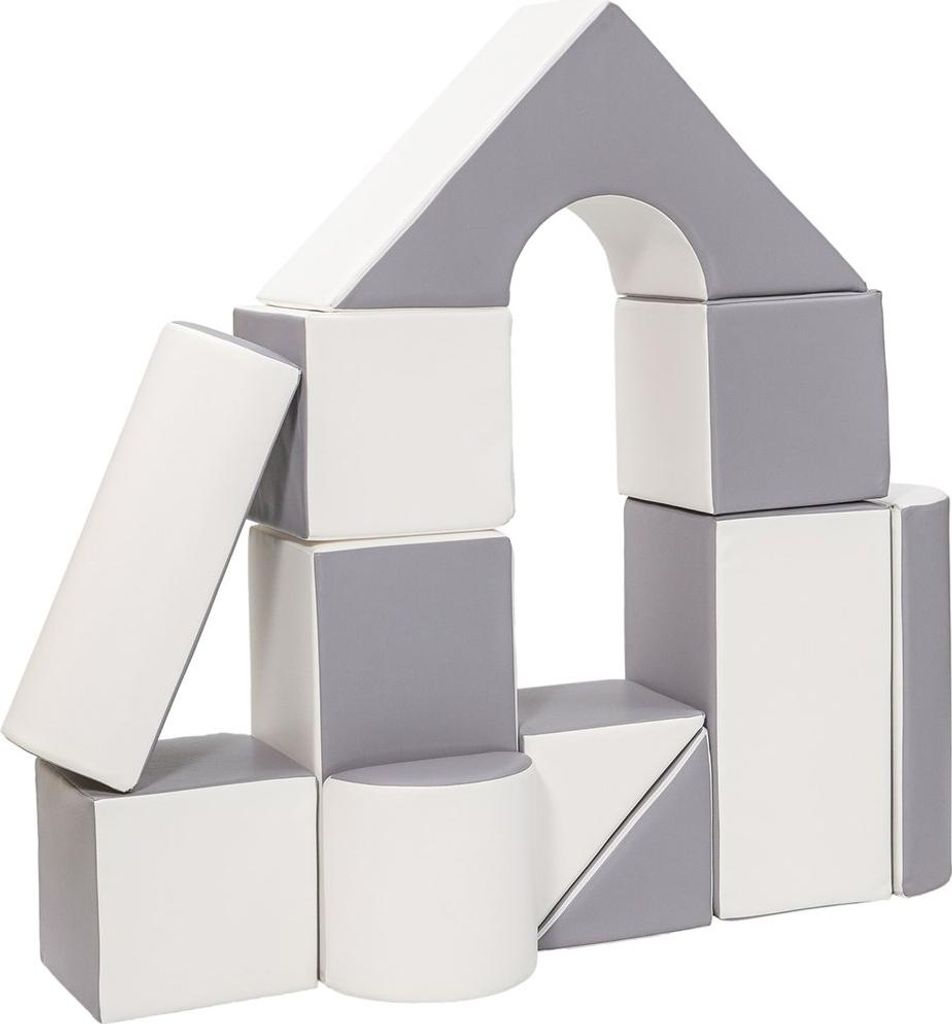 Pěnové kostky-obří stavebnice 11 ks white-grey Obrázek produktu 