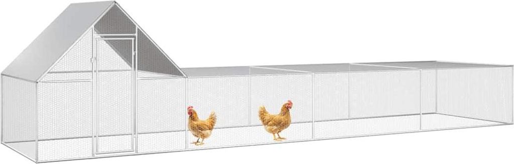 vidaXL Kurník 8x2x2 m Pozinkovaná oceľ Obrázok produktu 
