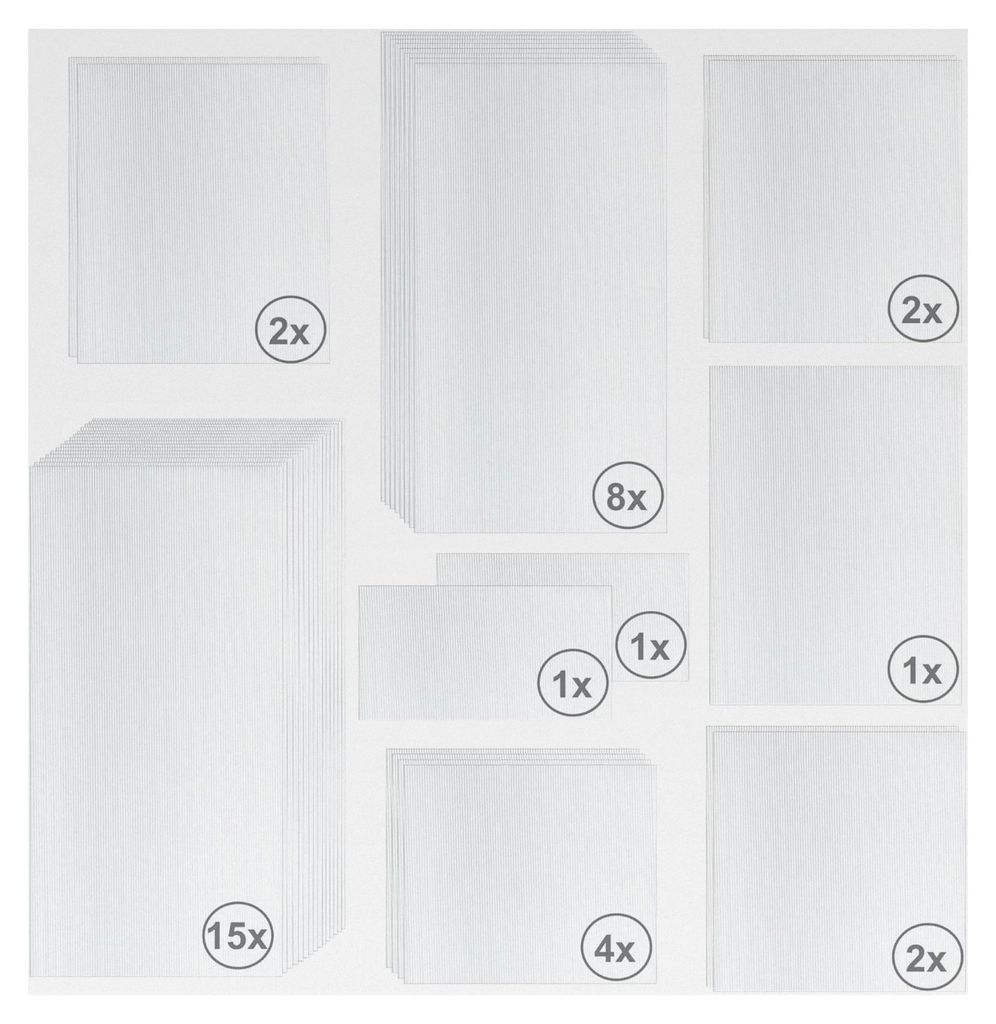 Set aus 36 Hohlkammerstegplatten | 6 mm Gewächshausplatte | Ersatzplatten für Gewächshaus und Garten