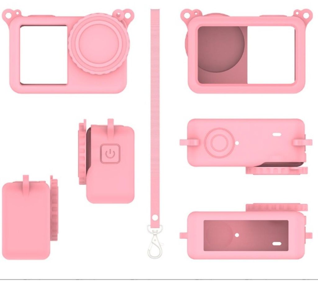 INF Silikonhülle für DJI Osmo Action 6, stoßabsorbierend, staubdicht pink