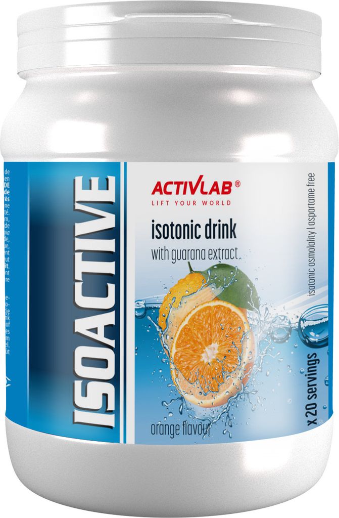 Activlab ISOACTIVE Isotonic Drink 630g, optimale Zusammensetzung aus Elektrolyten, Mineralstoffen, Kohlenhydraten und B-Vitaminen - Orange