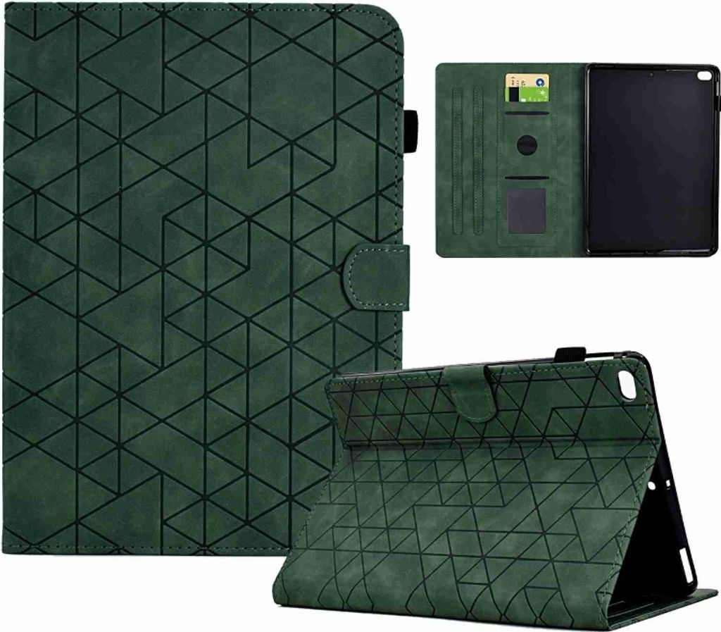 Für iPad mini 5/4/32/1 Rhombus TPU Smart Leather Tablet Case (Grün)