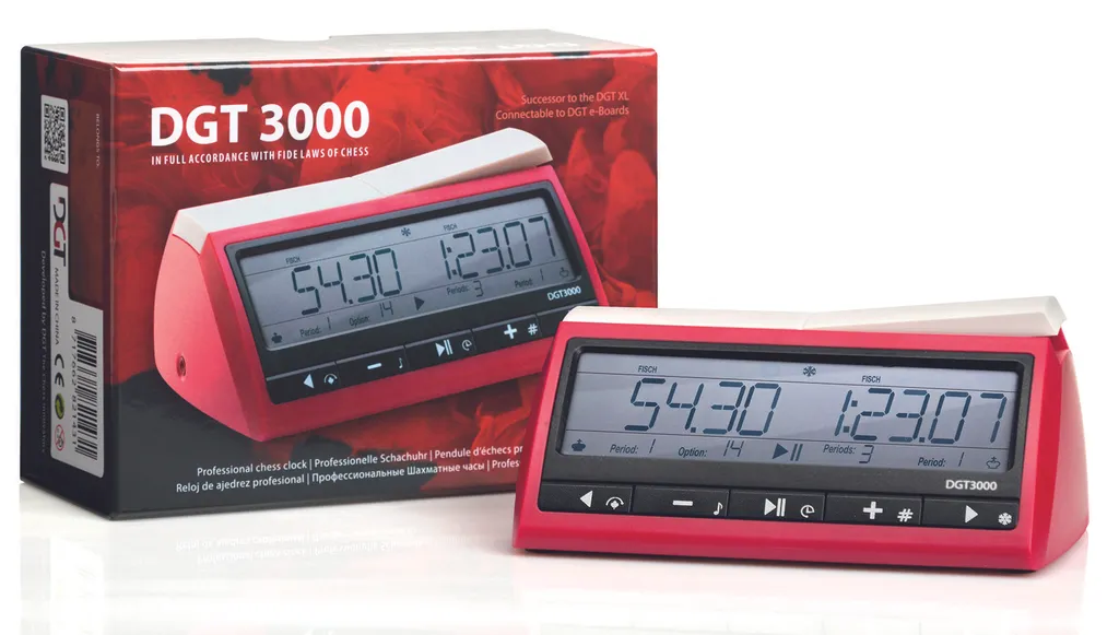 DGT 3000 Minuteur d'Échecs Multi-modes avec Affichage des Secondes LCD
