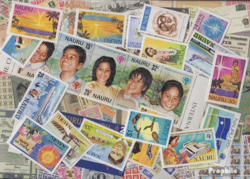 Briefmarken Nauru 25 verschiedene Marken