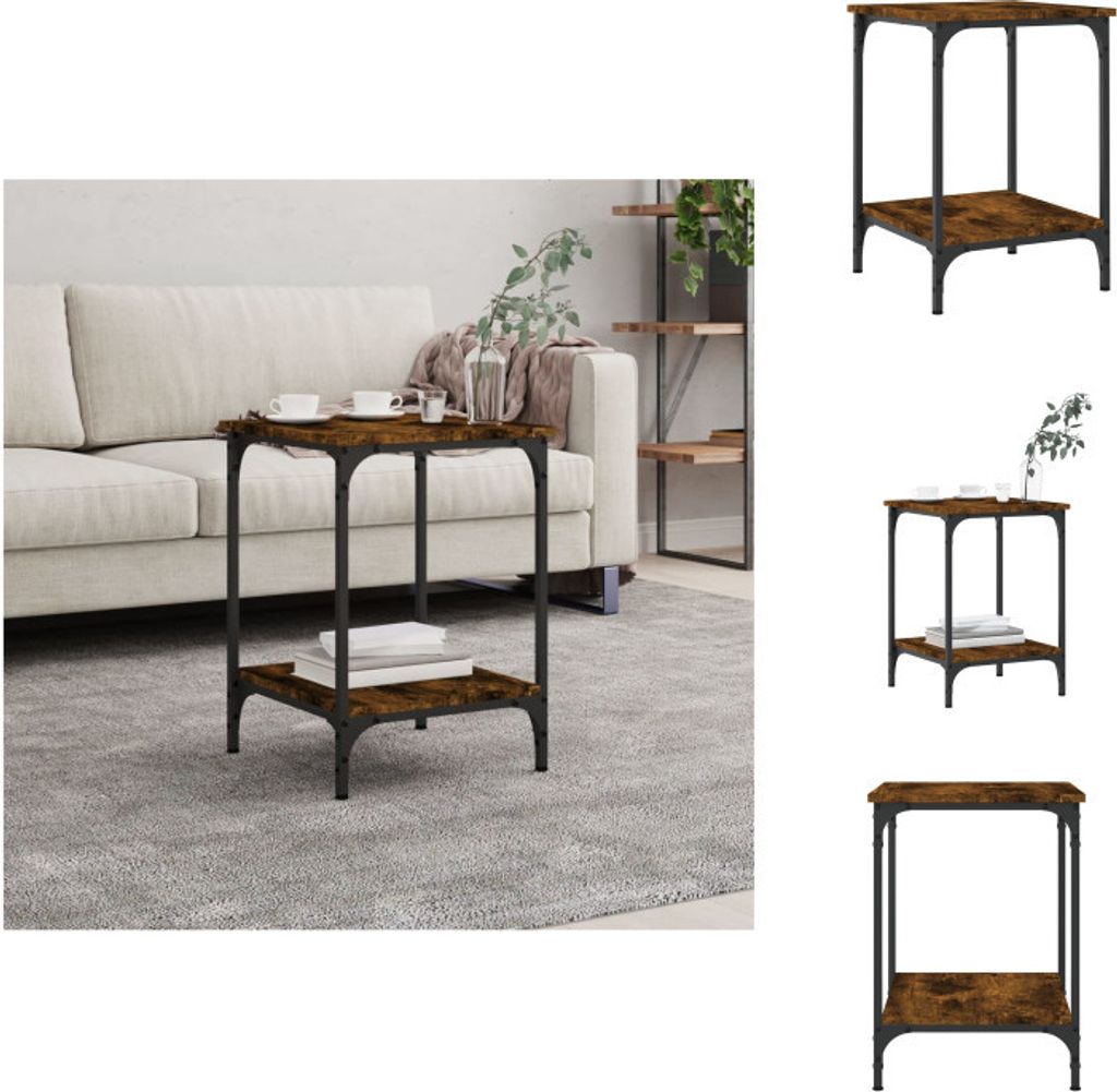 vidaXL Couchtisch Räuchereiche 40x40x55 cm Holzwerkstoff - Couchtische