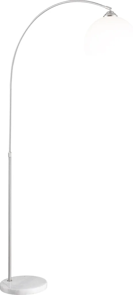 Lampadaire robuste en nickel mat Globo Lighting compatible ampoules LED E27