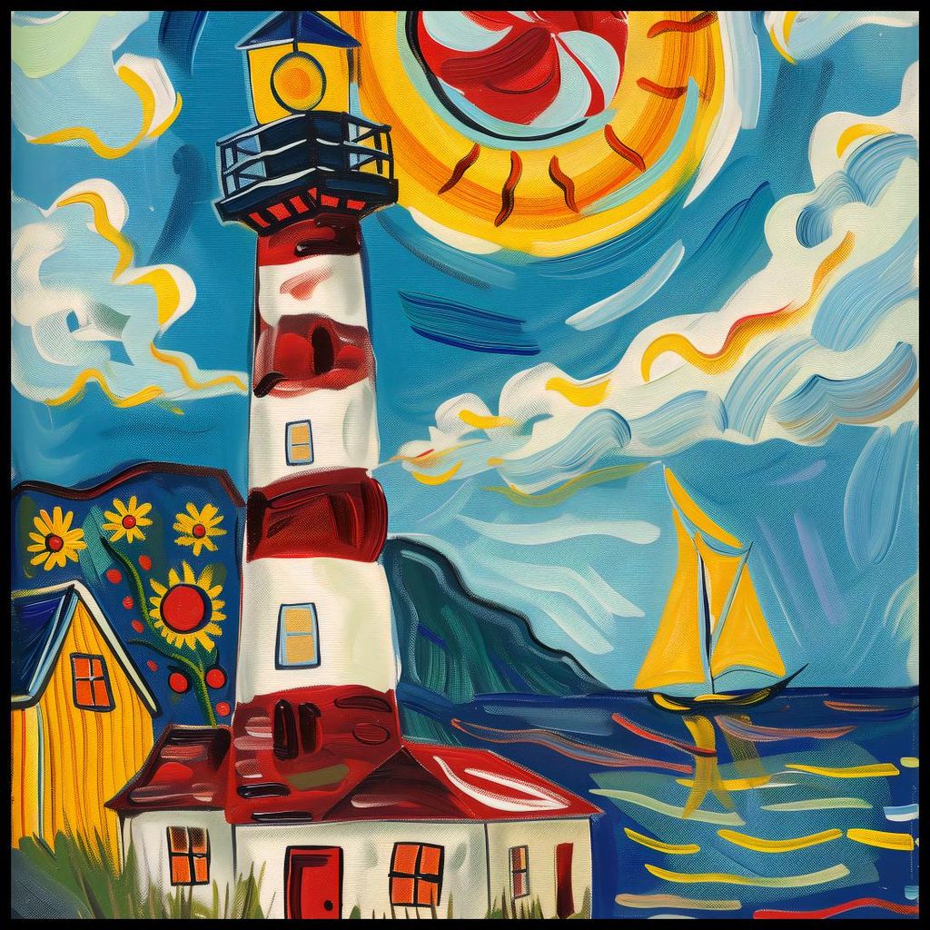 Plakat 80x80cm Lebendiger Hafen