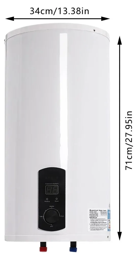 Chauffe-eau électrique 80L vertical blanc avec mode chauffage rapide