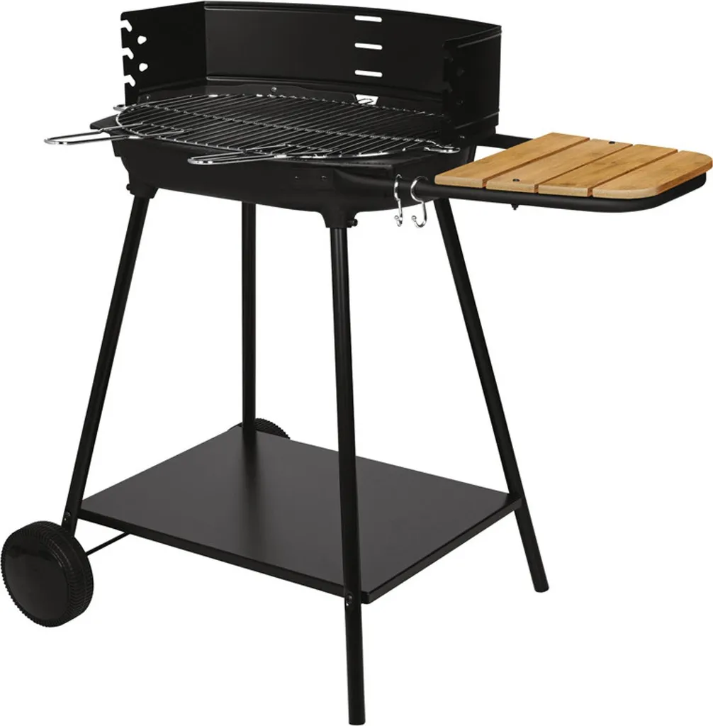 Barbecue charbon de bois Basilic - Gril de jardin mobile pour grillades