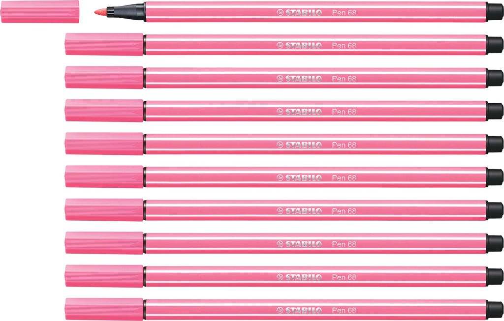 Premium-Filzstift - STABILO Pen 68 - 10er Pack - rosa