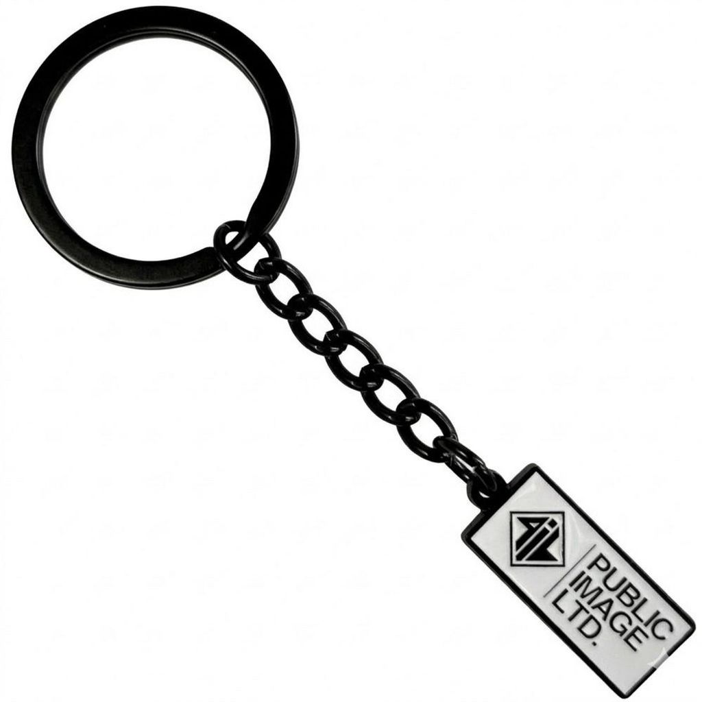 PIL (Public Image Ltd) - Schlüsselanhänger, Gestapeltes Logo RO15494 (Einheitsgröße) (Schwarz/Weiß)