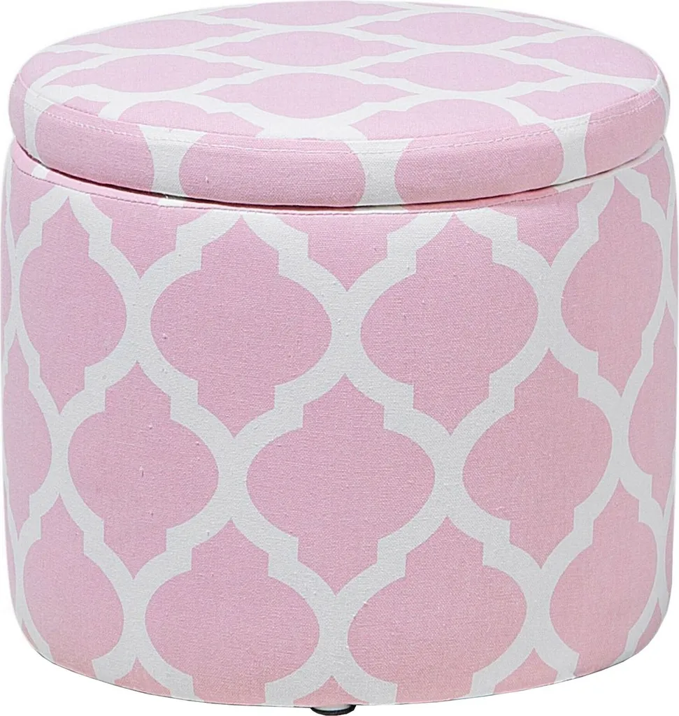 Siège d'appoint enfant ou repose-pieds en coton rose blanc style cosy