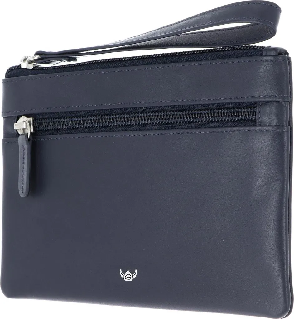 Golden Head Pelle borsa per cellulare borsa da polso Polo RFID Protect RV-Handytasche 4075 Marineblau blu scuro