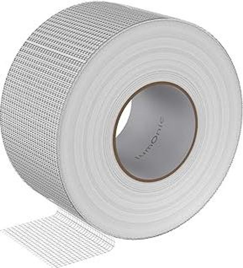 Lumonic Fugenband 90m für Trockenbau & Rigips Selbstklebend I Gewebeband 100mm breit aus Glasfaser I Gitterband Rissbinde oder Fugendeckstreifen R...