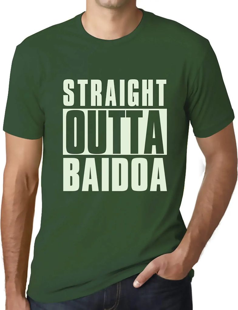 Herren Grafik T-Shirt Direkt aus Baidoa – Straight Outta Baidoa – Öko-Verantwortlich Vintage Jahrgang Kurzarm Lustige Druck Geburtstag Geschen...