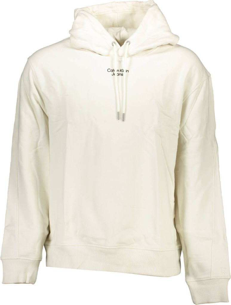 Moderner Weißer Herren-Sweatshirt ohne Reißverschluss – Lässiger Stil