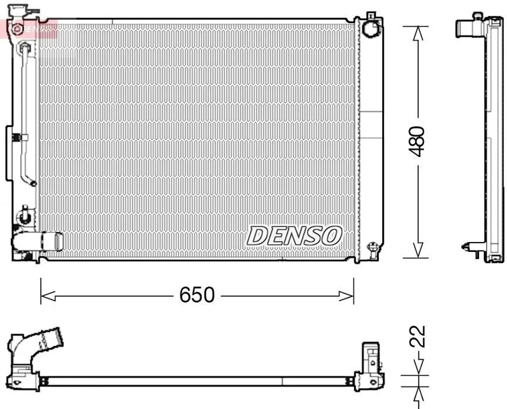 Radiateur de refroidissement moteur pour RX U3 avec faisceau en aluminium
