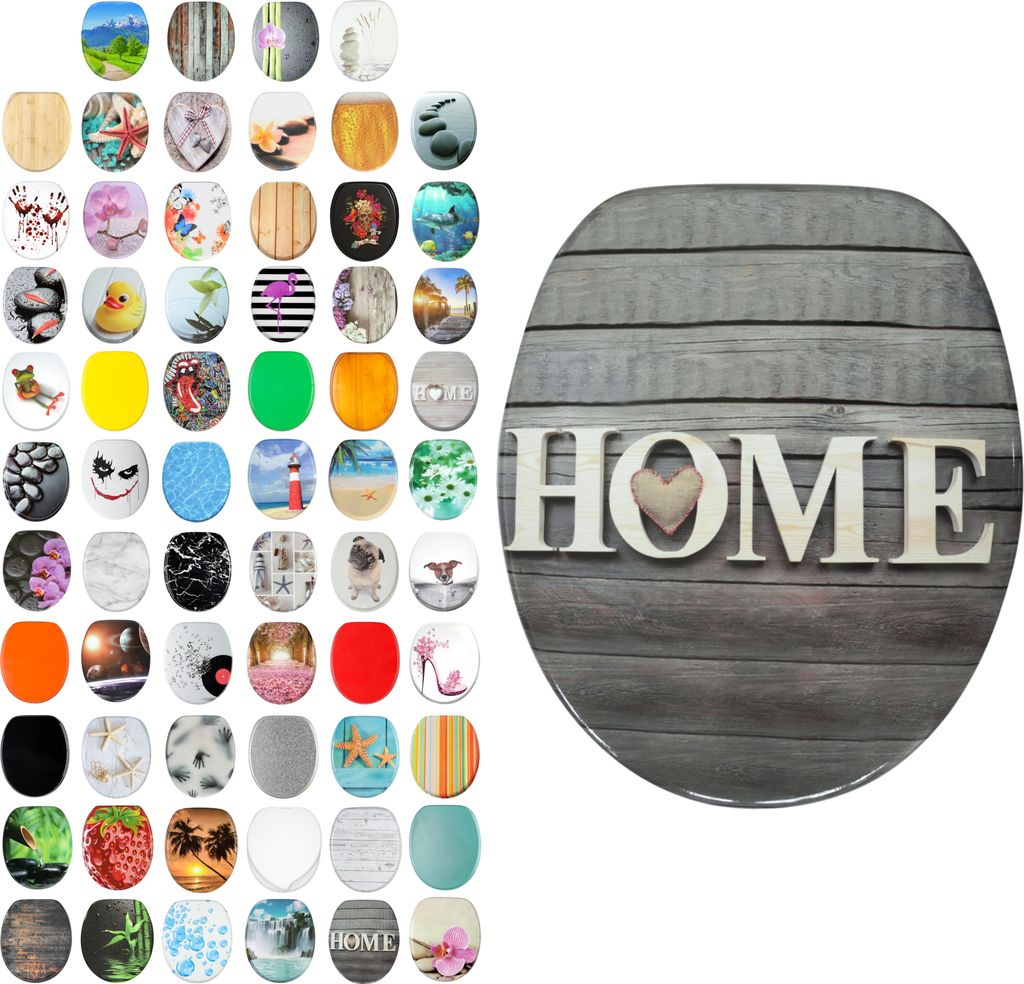 SANILO WC-Sitz mit Absenkautomatik Welcome, Toilettendeckel direkt vom Hersteller, Klodeckel, Klobrille, WC Deckel, Toilettensitz, Toilettenbrille