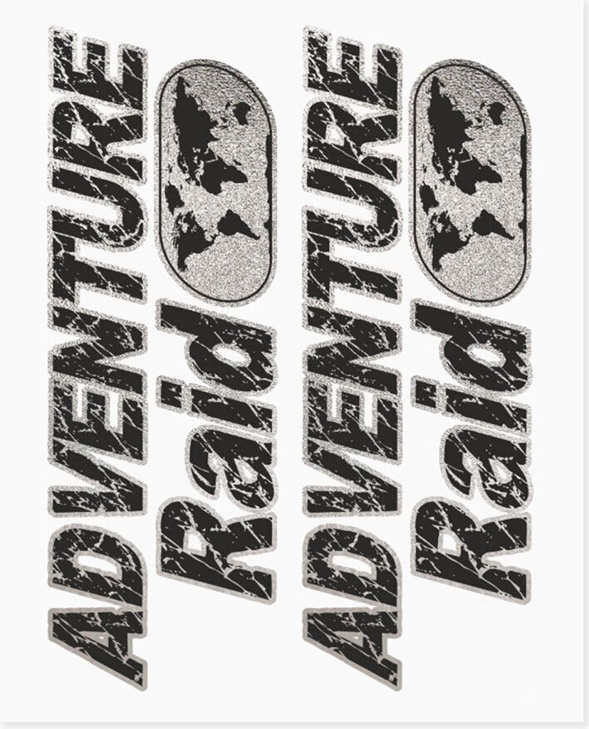 Adventure Sticker Kit Sticker für Moto Bauchtaschen, Adventure Raid, 20 x 24 cm