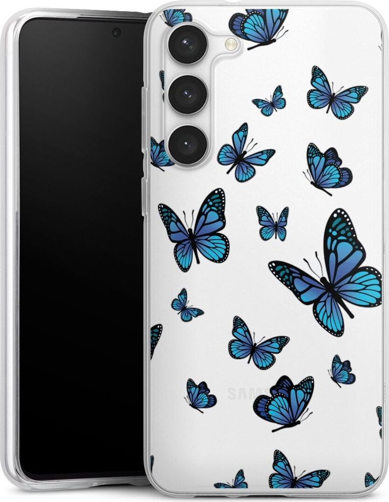 DeinDesign Handyhülle für Samsung Galaxy S23+ Silikon Hülle Case Smartphone Schutzhülle Muster Schmetterling transparent