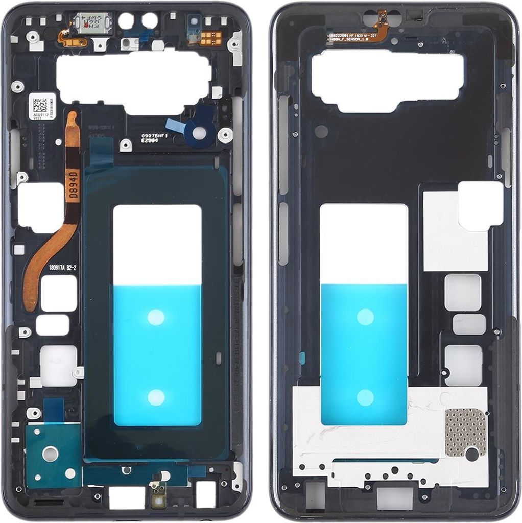Gehäuse Rahmen Mittelrahmen Front Housing kompatibel für LG V40 ThinQ Schwarz