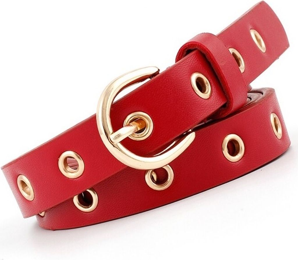Eleganter Damen Gürtel Hollow in Rot - Hochwertiges Kunstleder KP8294