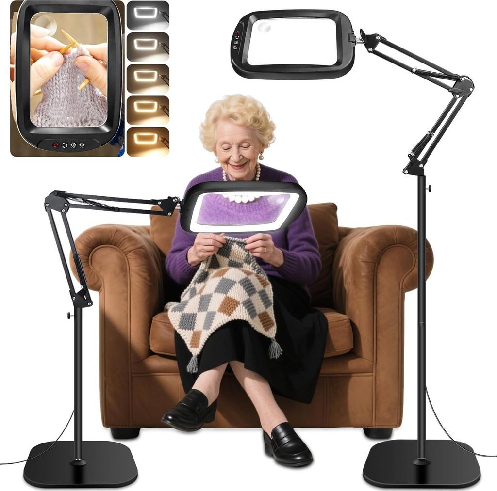 Vergrootglas met licht - Vergrootlamp standaard - Productafbeelding 