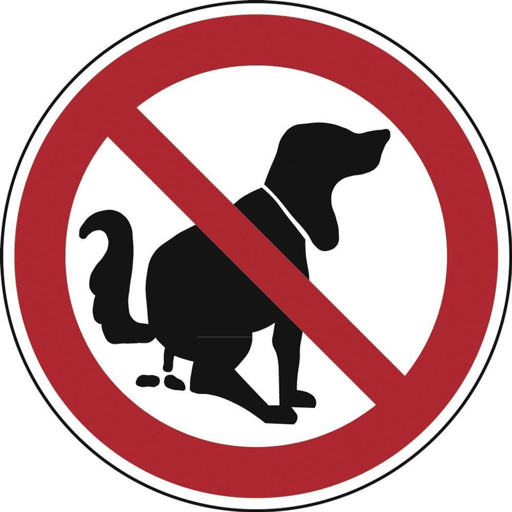 Schild Alu Hier kein Hundeklo 300mm Produktbild 