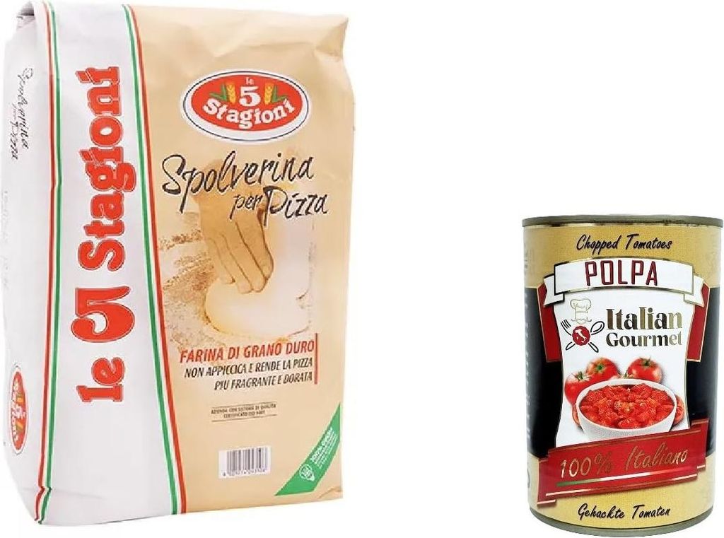 5 Stagioni farina Spolverina Spolverinmehl 10kg, mehl + Italian gourmet polpa 400g