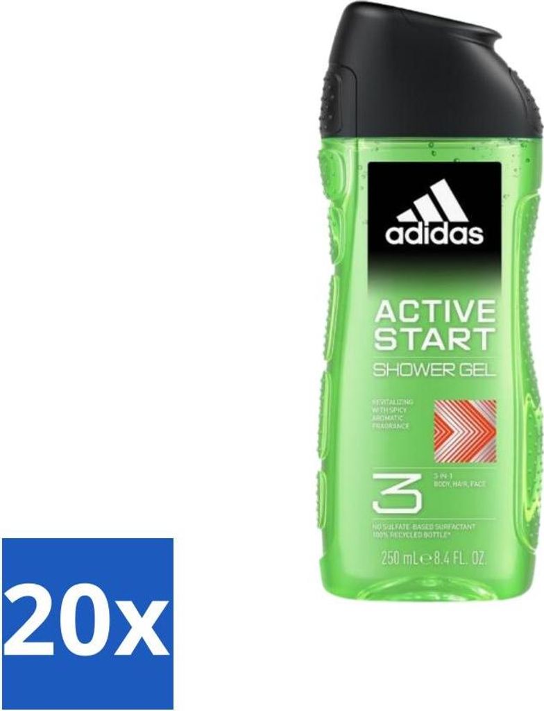 Adidas Duschgel Active Start 250 ml - Vorteilspack - 20 Stücke