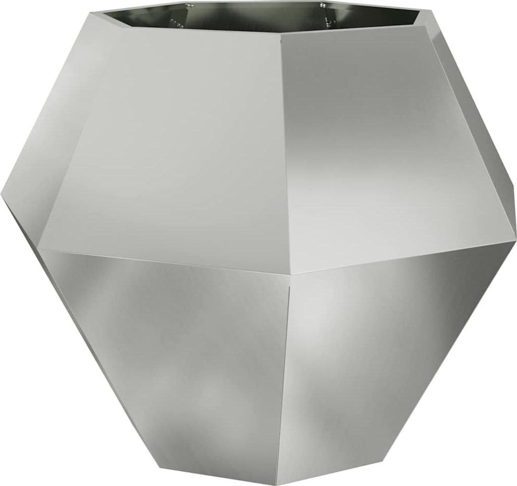 Pflanzkübel Silber 100 x 100 x 80 cm Verzinkter Stahl Produktbild 