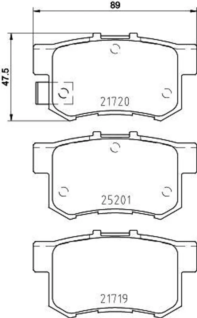 Plaquettes de frein Brembo P 79 027 pour Civic VIII et Fiat Sedici OE